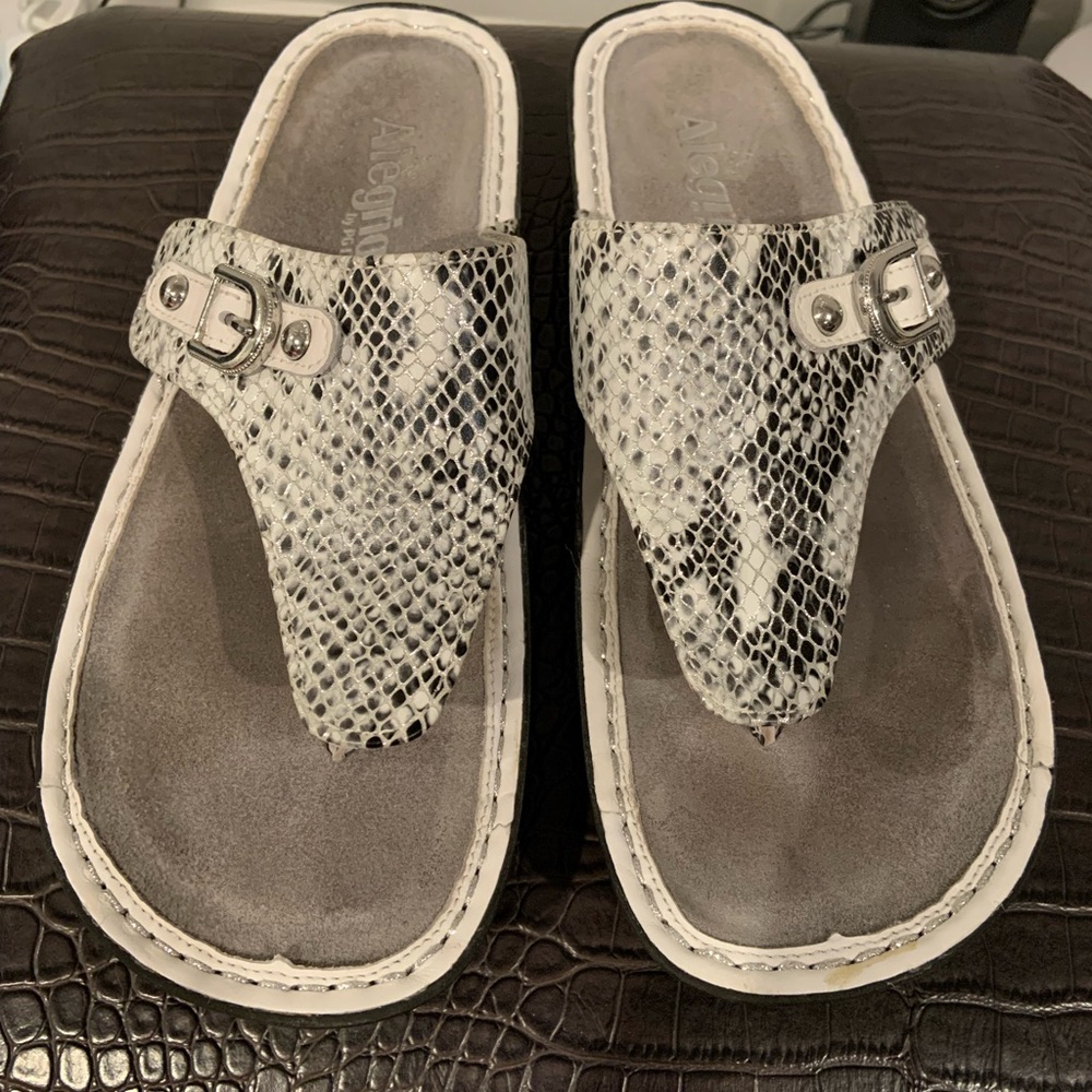 Alegria Snakeskin Pattern Sandals